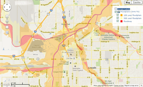 Floodplains geomashup